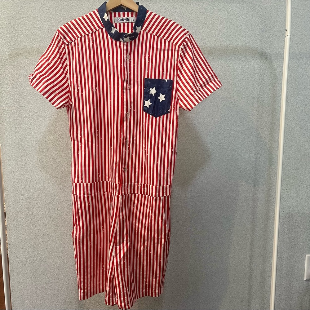 Men’s Size Large RompHim American Flag romper. Worn once, excellent condition.